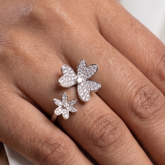 Floral Ring - Silver