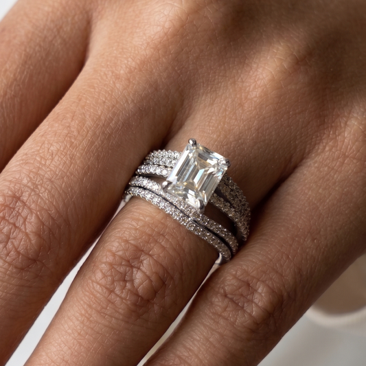 Shaina - 3-In-1 Ring Cocktail Ring - Silver - 3.25 CT