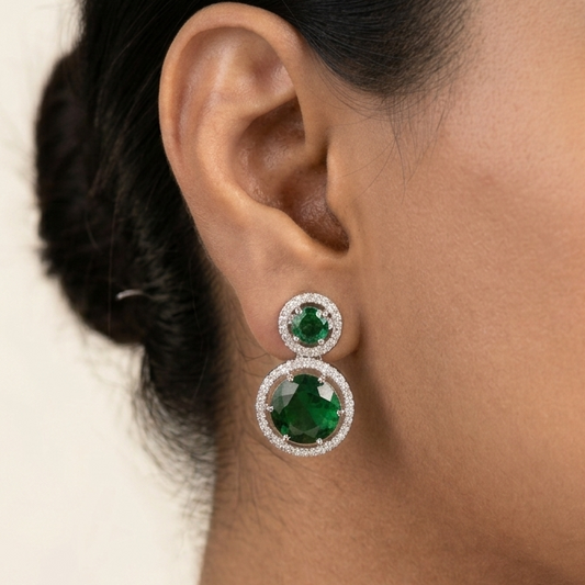 Azra Earrings - Green