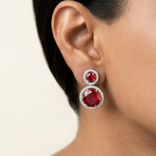Azra Earrings - Red
