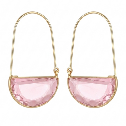 Pink Hoops - Gold