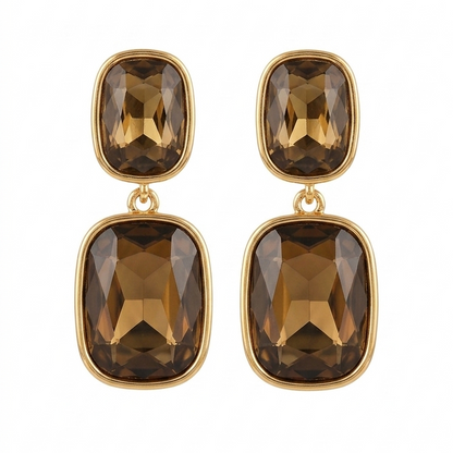 Lumiere Swarovski Earrings - Champagne