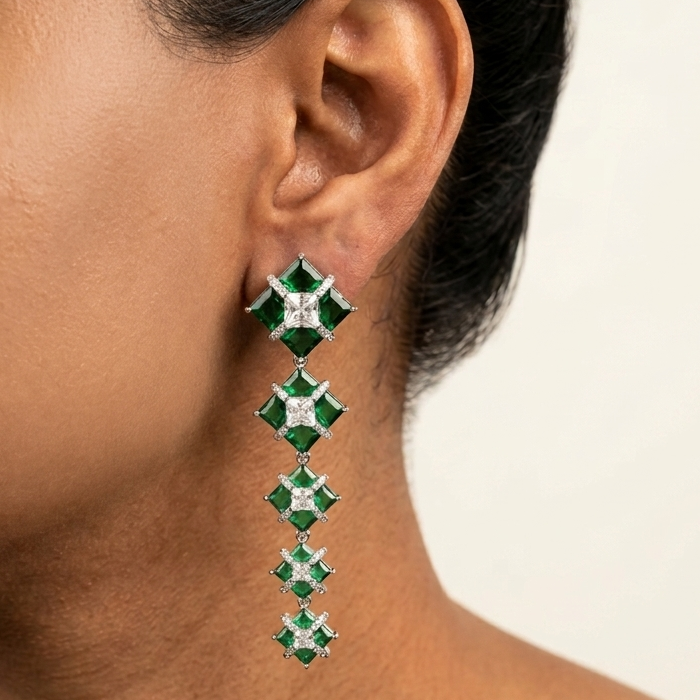 Lumi Earrings - Green