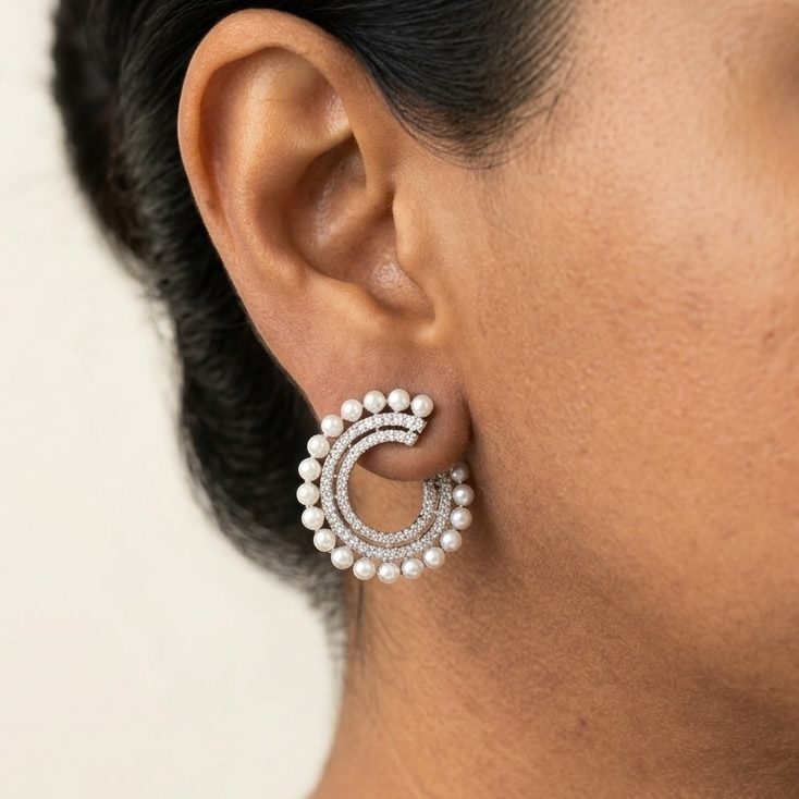 Muna Earrings - Silver