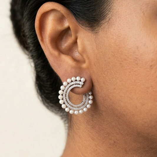 Muna Earrings - Silver
