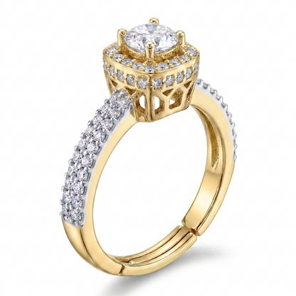 Crown Jewel Solitaire Ring - Gold - 0.38 CT