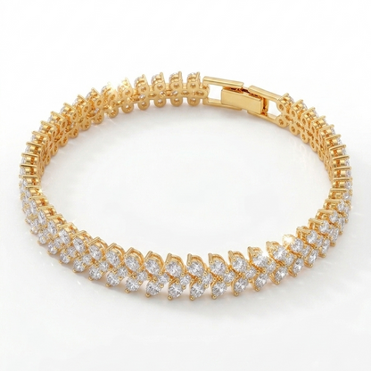 Traya Tennis Bracelet - Gold