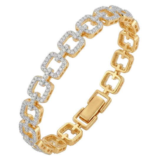 Square Link Bracelet - Gold