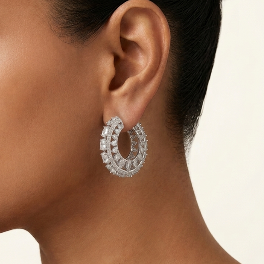 Noorika Hoops - Silver