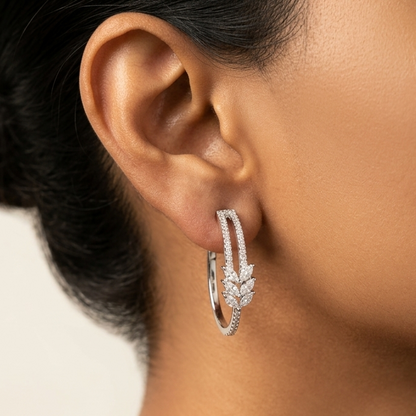 Taara Hoops - Diamond Silver