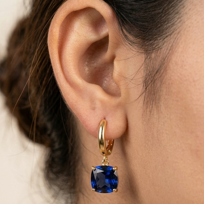 Zaira Bali Hoops - Blue