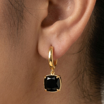 Zaira Bali Hoops - Black