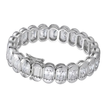 Crystal Cocktail Bracelet - Silver