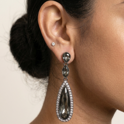 Swarovski Black Danglers