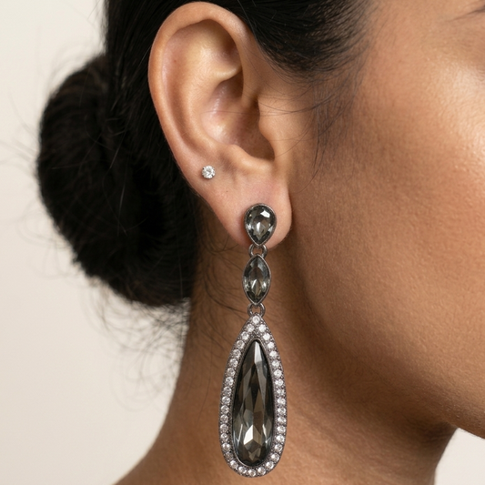 Swarovski Black Danglers