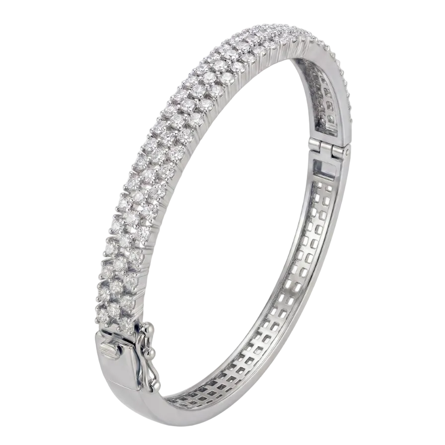 Luna Bangle Bracelet- Silver