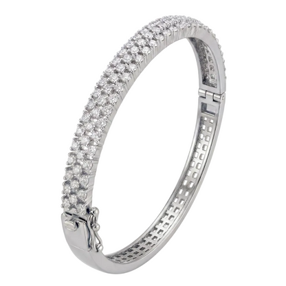 Luna Bangle Bracelet- Silver