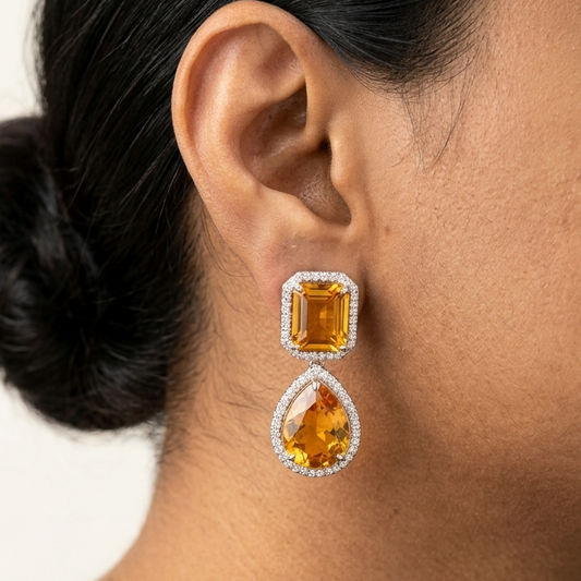 Sara Earrings - Yellow