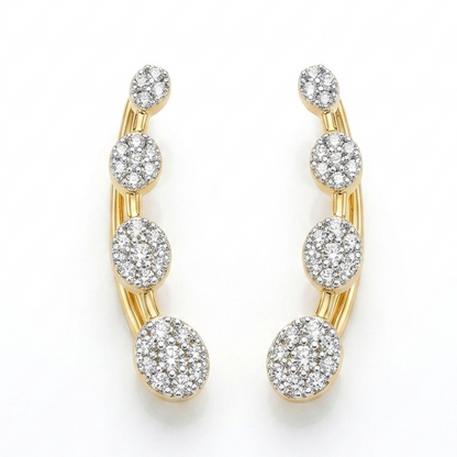 Diamond Ear Cuffs - Gold