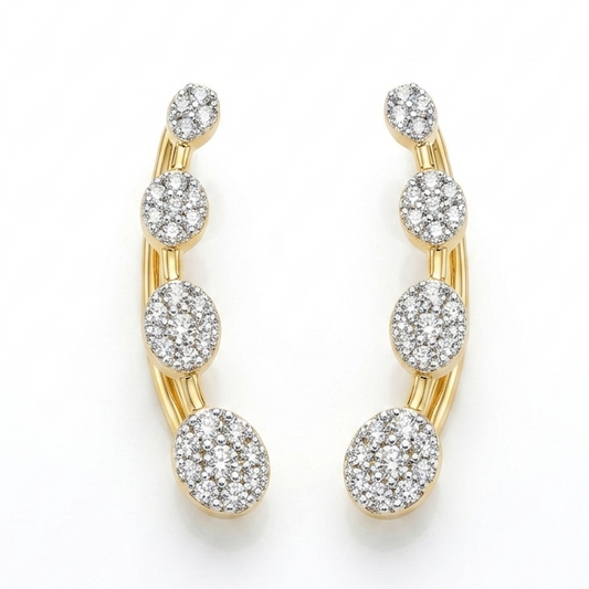 Diamond Ear Cuffs - Gold