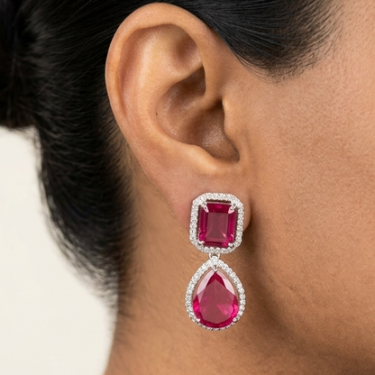 Sara Earrings - Red