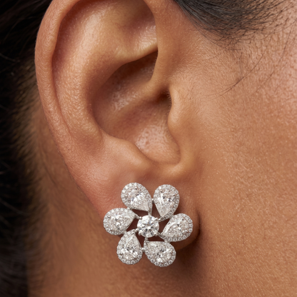 Bloom Stud Earrings - Silver