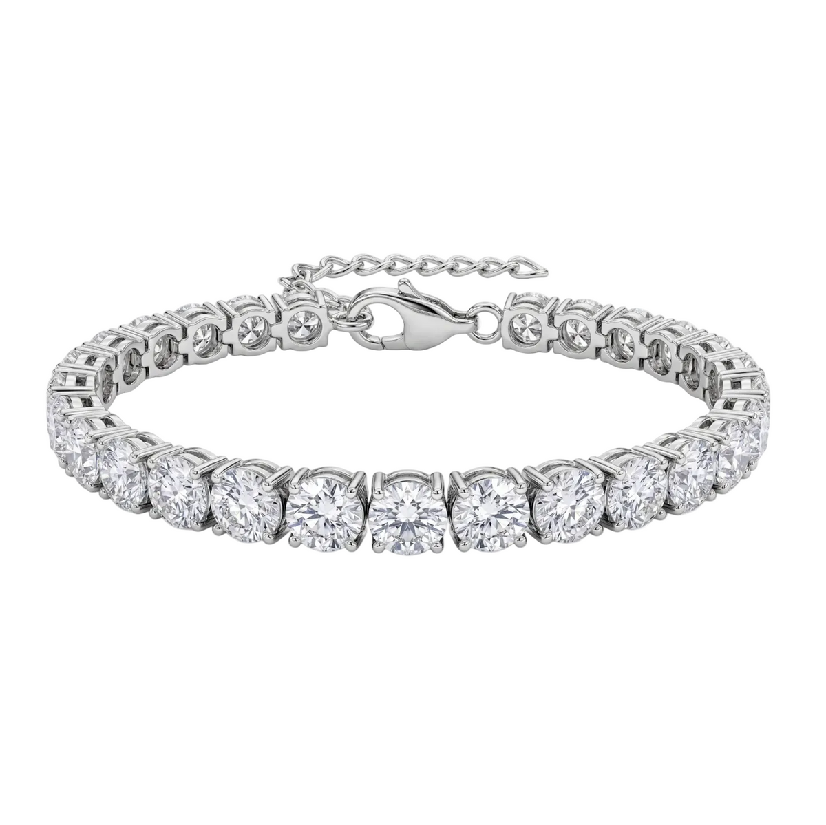 Diamond Tennis Bracelet - 1 CT - Silver