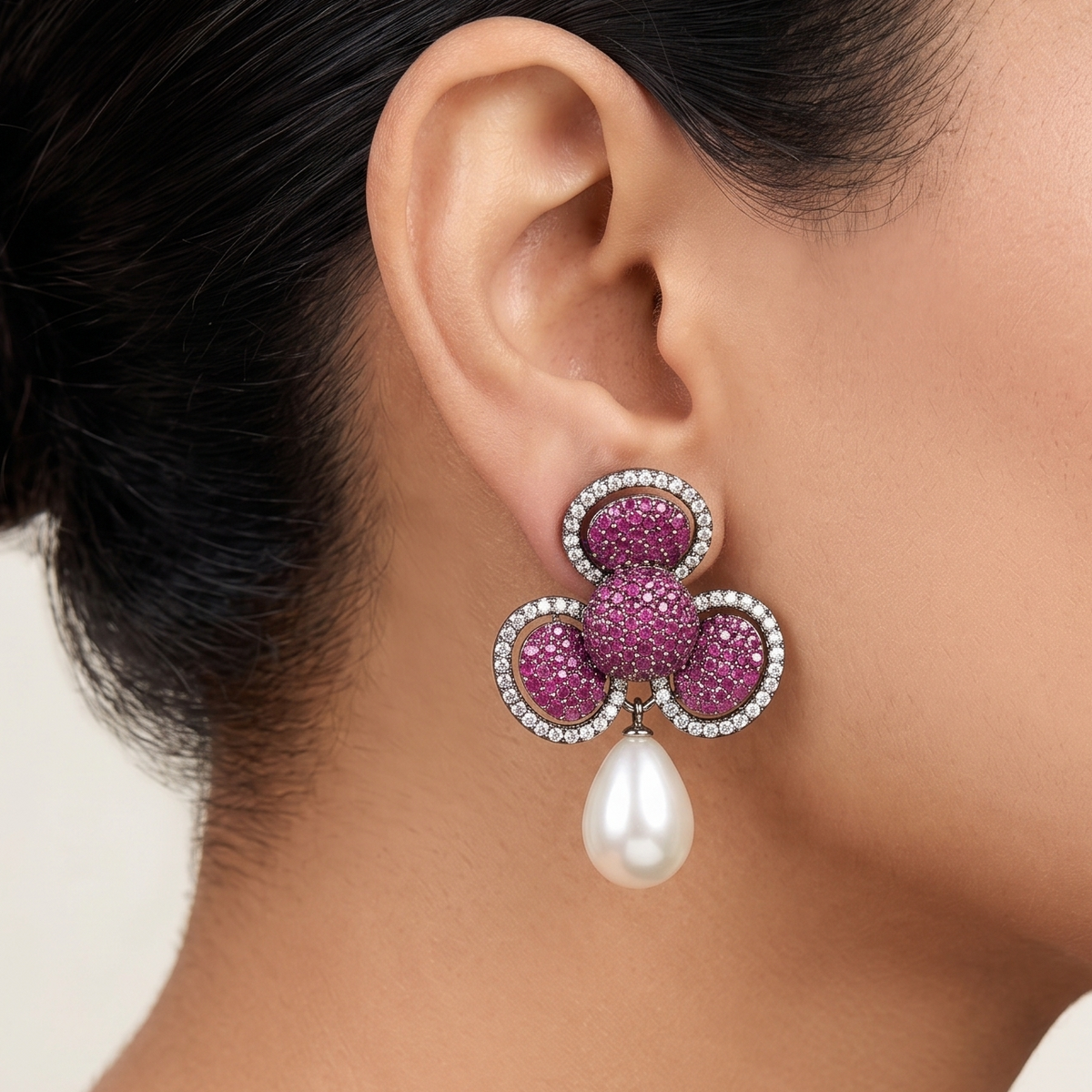 Aara Earrings - Pink