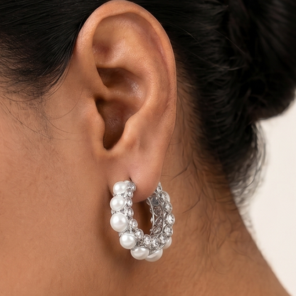Silver Noora Hoops