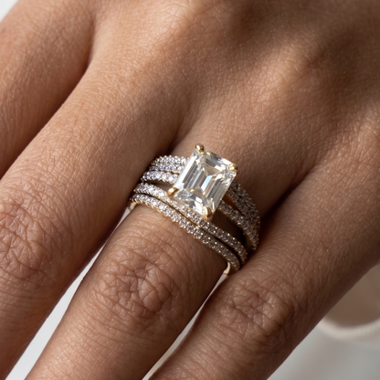 Shaina - 3-In-1 Ring Cocktail Ring - Gold - 3.25 CT