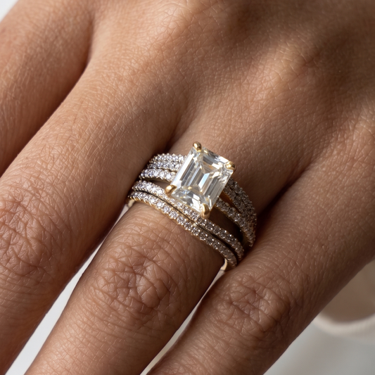 Shaina - 3-In-1 Ring Cocktail Ring - Gold - 3.25 CT