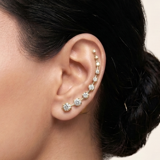 Starlight Diamond Ear Cuff - Gold