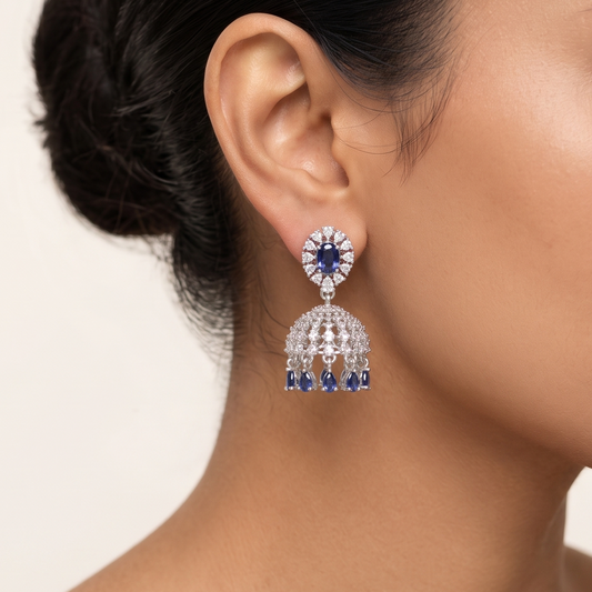 Naira Jhumkas - Blue