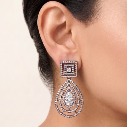 Destiny Drop Earrings - White