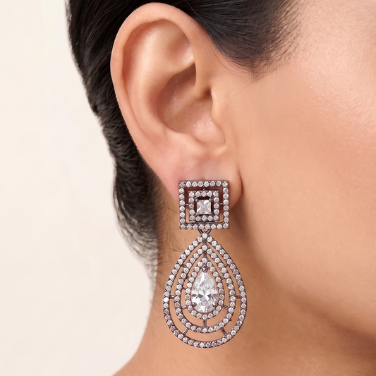 Destiny Drop Earrings - White