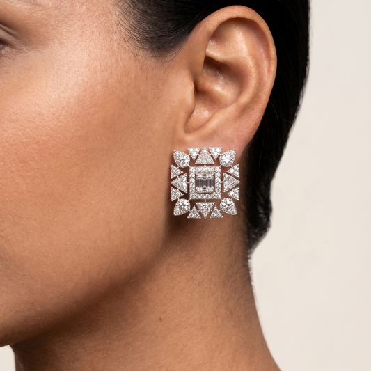 Mirage Stud Earrings - Silver