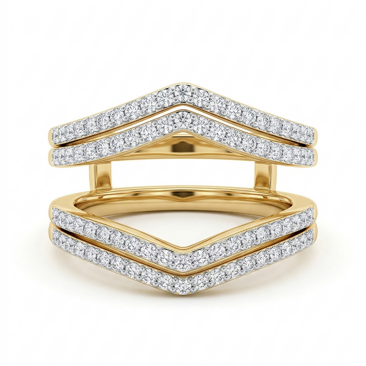 Shaina - 3-In-1 Ring Cocktail Ring - Gold - 3.25 CT