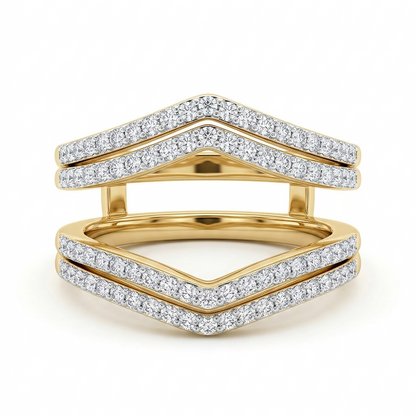 Shaina - 3-In-1 Ring Cocktail Ring - Gold - 3.25 CT