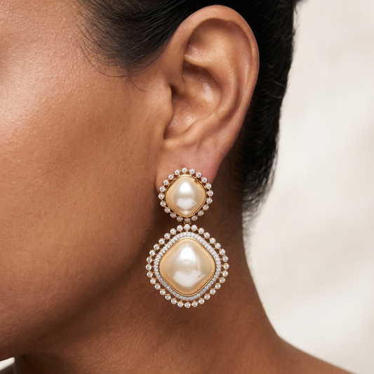 Subtle Stone Drop - Gold