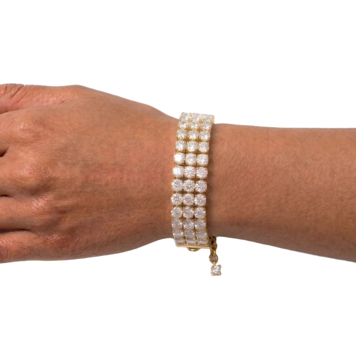 Eternity Triple Diamond Tennis Bracelet - Gold - 0.25 CT
