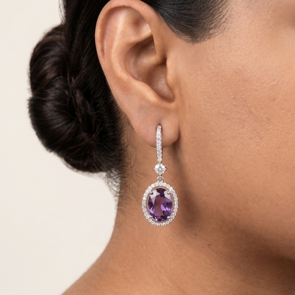 Moonbeam Hook Earrings - Purple