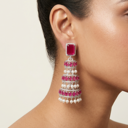 Ziyaara Earrings - Pink