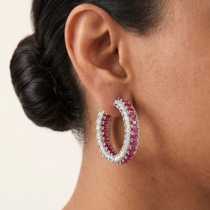 Royal Arc Hoops - Ruby Red