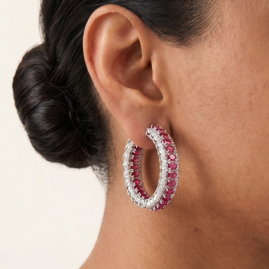 Royal Arc Hoops - Ruby Red