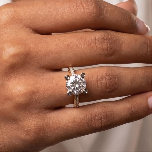 Diamond Solaitare Ring - Gold - 3.5CT