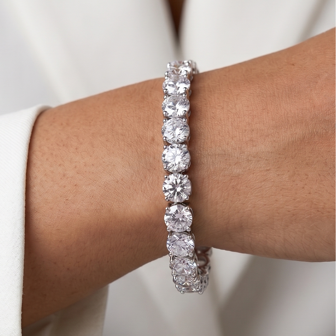 Diamond Tennis Bracelet - 1 CT - Silver