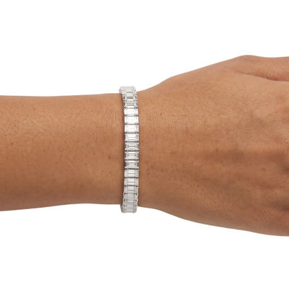 Baguette Tennis  Bracelet - Silver