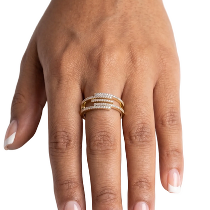 Celestial Diamond Ring- 2 Tone