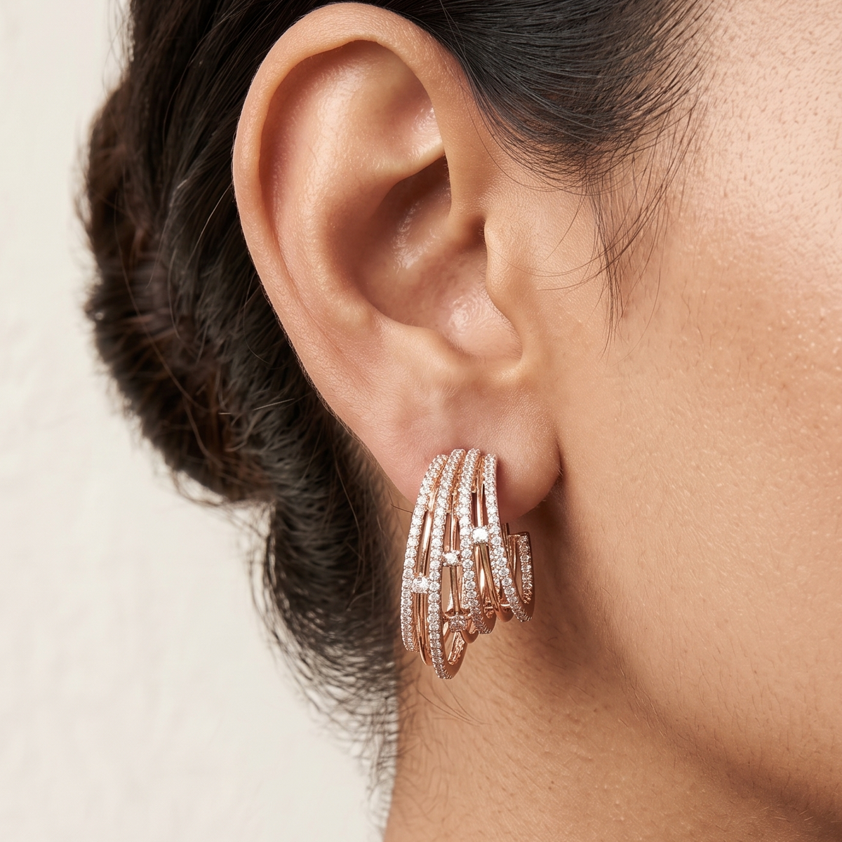Saira Earrings - Rose Gold