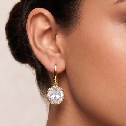 Prism Drop Danglers - White